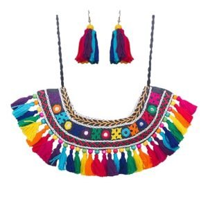 boho embroidered bib necklace 01