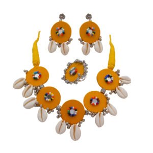 Fabric Choker Set Yellow