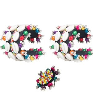 handcuff with cowrie shell and multibeads 01