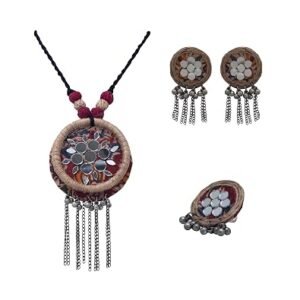 handmade jute necklace set 01