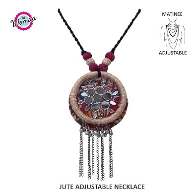 handmade jute necklace set 02 handmade jute necklace set 02