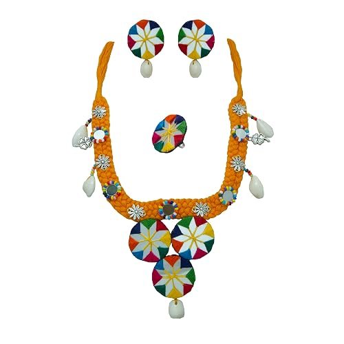 handmade mirror choker necklace set handmade mirror choker necklace set