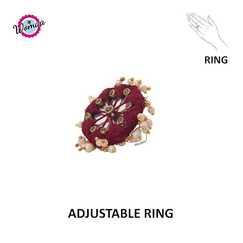 maroon fabric kundan jewellery set 05 maroon fabric kundan jewellery set 05