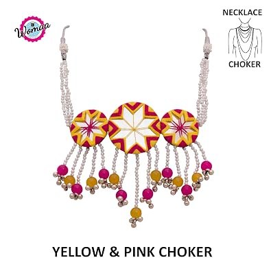 mirror work choker necklace set 02 mirror work choker necklace set 02