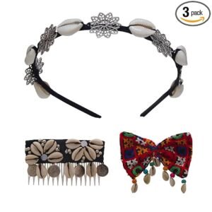 multicolor floral hair accessories set 01