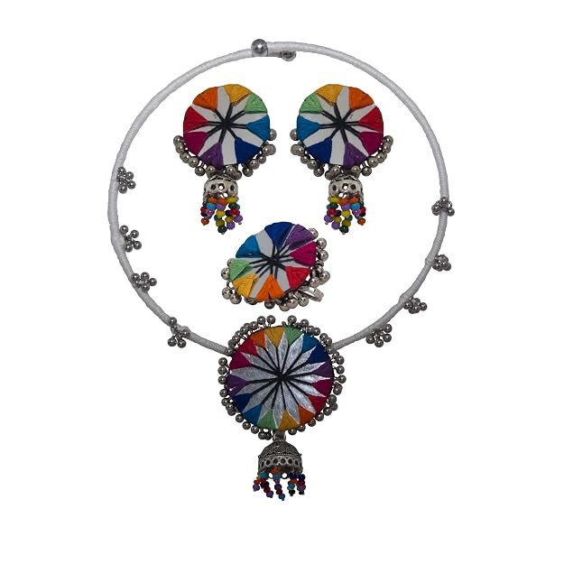 multicolour hasli choker necklace set 01 multicolour hasli choker necklace set 01