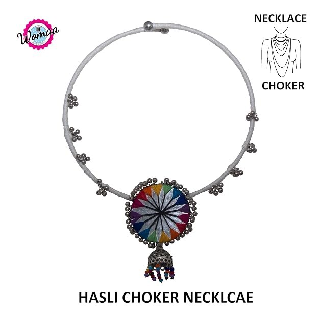 multicolour hasli choker necklace set 02 multicolour hasli choker necklace set 02