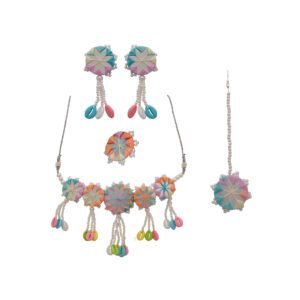 pastel colour handmade mirror jewelry set 01