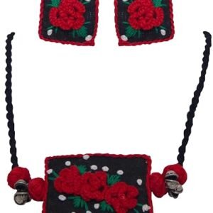 red black choker necklace set 01