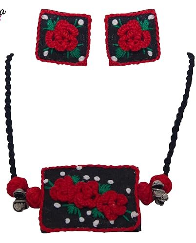 red black choker necklace set 01 red black choker necklace set 01