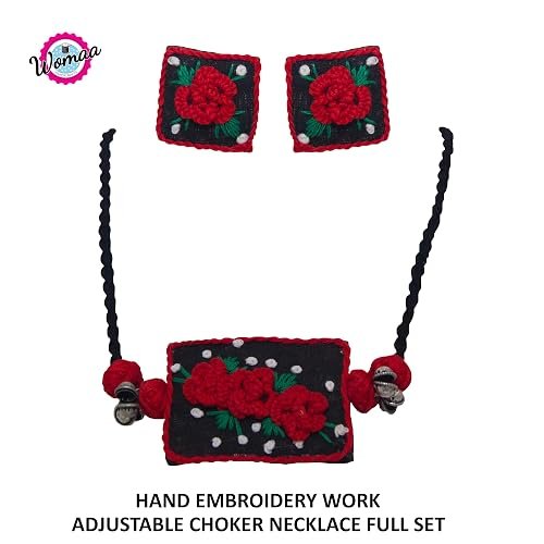 red black choker necklace set 04 red black choker necklace set 04
