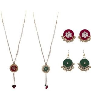 reversible necklace set with earrings 01